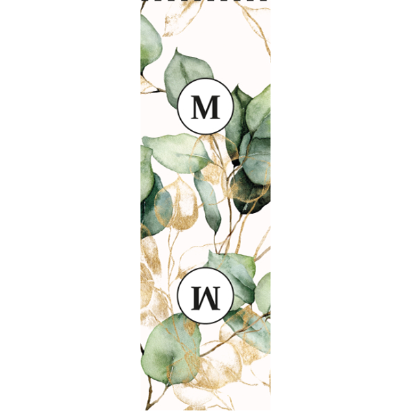 Dizajnersko eko usnje (skaj) z vzorcem - evkaliptus bela 700g