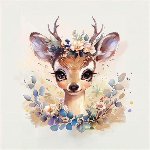 Prevešanka Takoy PANEL 50x60 cm flowers deer
