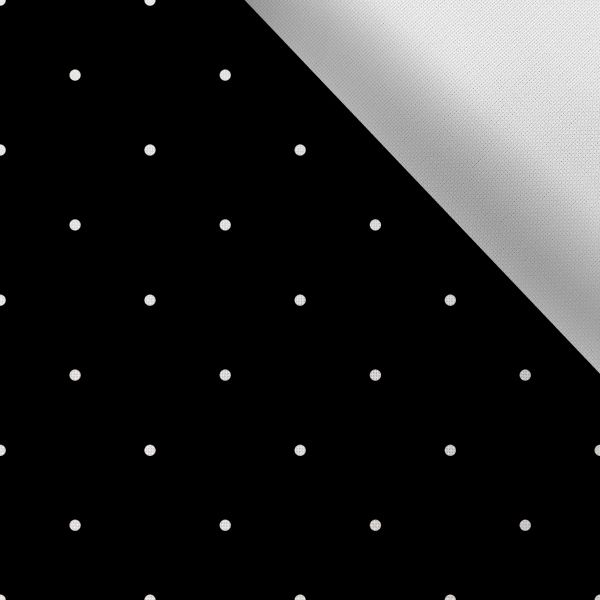 Dizajnersko eko usnje (skaj) z vzorcem - bele pike 3mm na črnem 700g