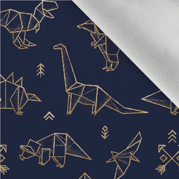 Panel s krojem 134 softshell hlače geometrični dinozavri