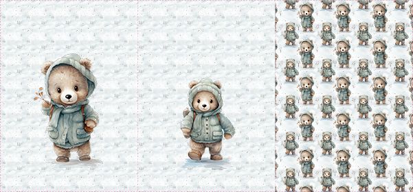 Panel s krojem 86 softshell kombinezon Ayman zimski medvedek Momo
