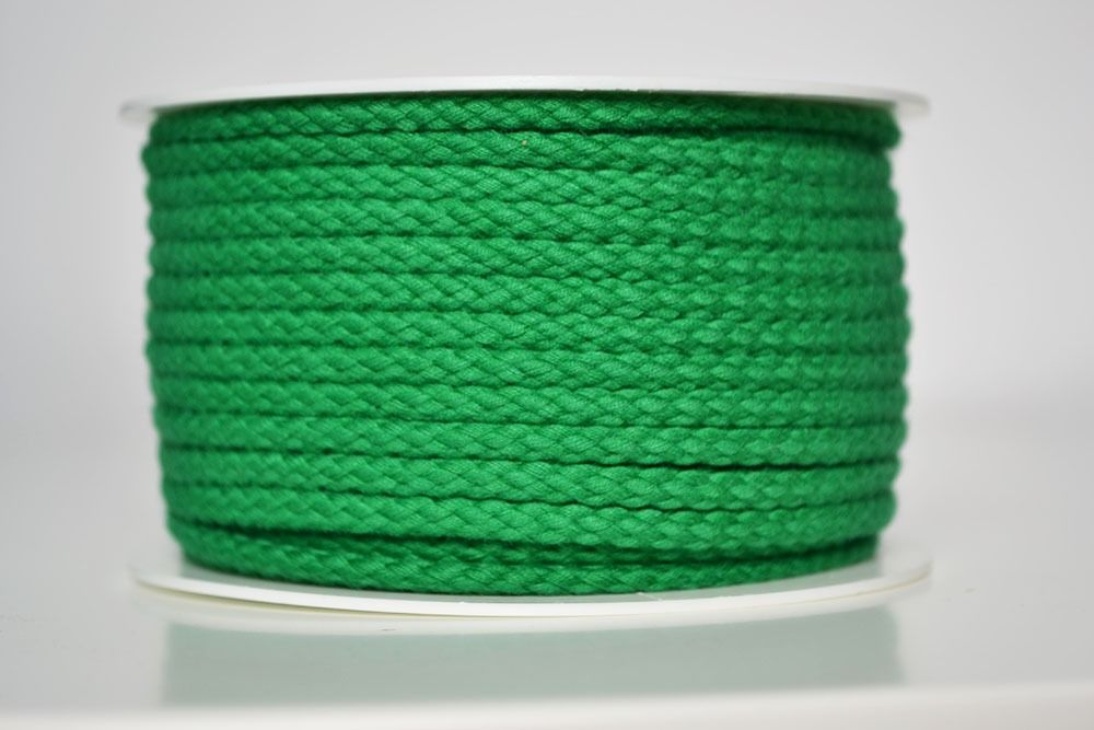 Pletena bombažna vrvica zelena trava 5mm