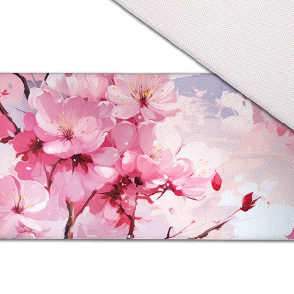 Dizajnersko eko usnje (skaj) z vzorcem češnjev cvet