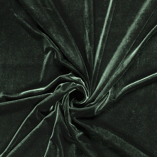 Elastičen deko žamet premium temno zelena