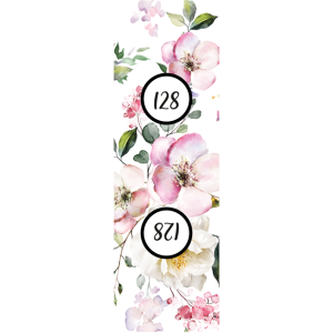 Etiketa za označevanje velikosti oblačil 10ks - poletne rože 128