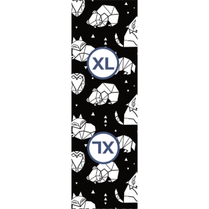 Etiketa za označevanje velikosti oblačil 10ks - Geometrične živali XL