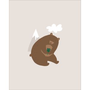 Bombaž exclusive PANEL XL gorske zveri medved