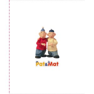Bombaž exclusive PANEL XL Pat in Mat bela vzorec z licenco