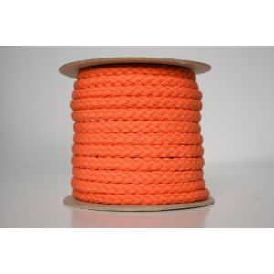 Pletena bombažna vrvica oranžna 1cm