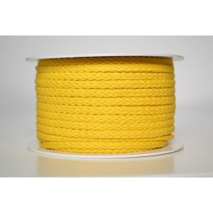 Pletena bombažna vrvica rumena 5mm