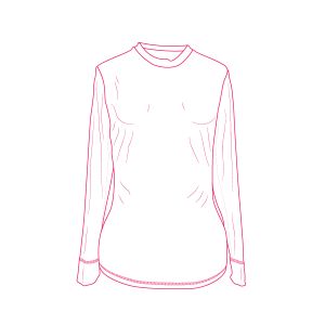 Kroj PDF ženska slim majica z dolgimi rokavi Brooklyn