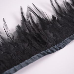 Okrasni trak - perje vrane 8-13 cm črna