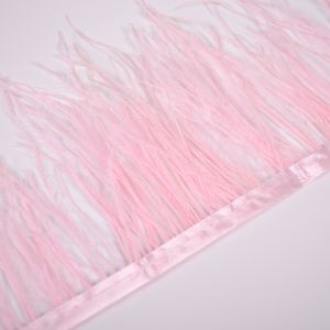 Okrasni trak - perje noja 10-15 cm svetlo roza