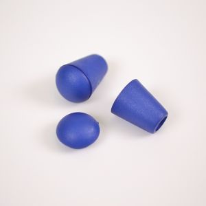 Plastični zaključek za vrvico 4 mm pariško modra - paket 10ks