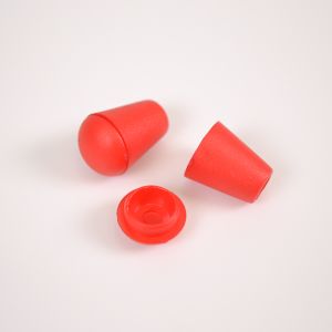 Plastični zaključek za vrvico 4 mm rdeča - paket 10ks