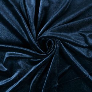 Elastičen deko žamet premium temno modra