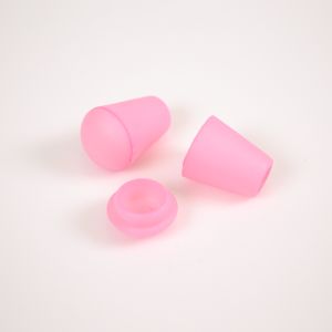 Plastični zaključek za vrvico 4 mm svetlo roza - paket 10ks