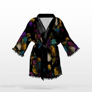 Panel s krojem M kimono šifon/silky melanholija
